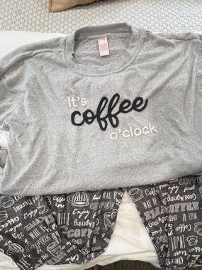 Secret Treasures Gray Women’s "It's Coffee O'Clock" Pajama Set